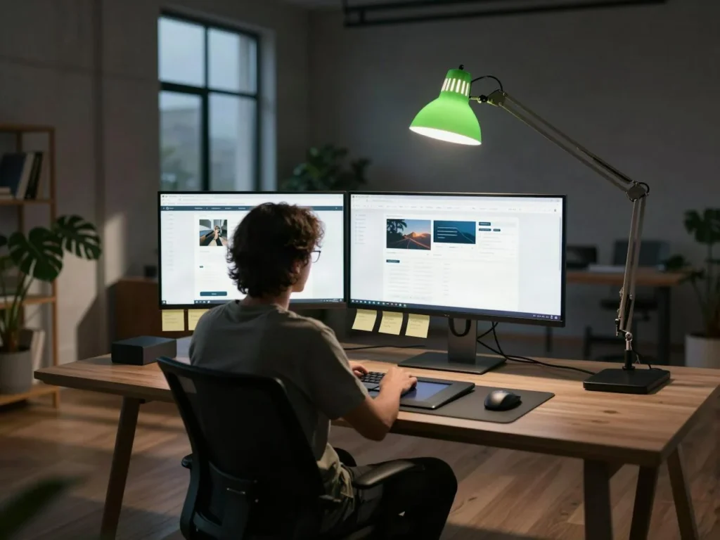 Webdesigner betreut mehrere Kundenwebsites
